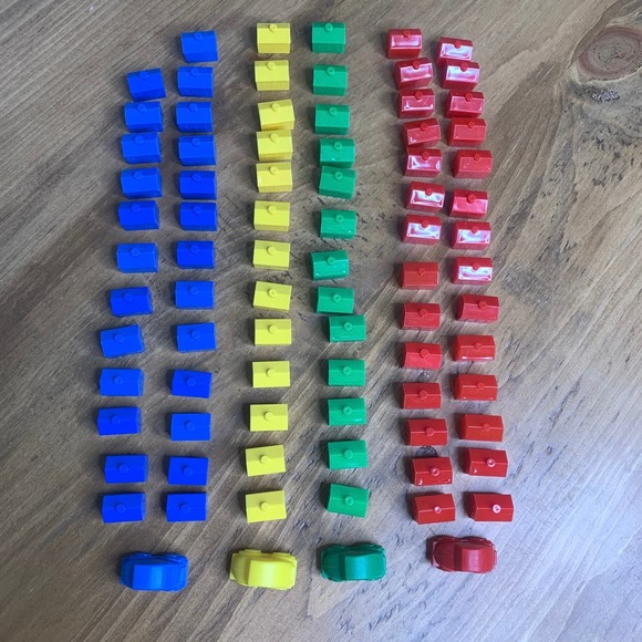 Monopoly Junior Jr Game Replacement Hotels Cars Parts Pieces - Picture 2 of 5